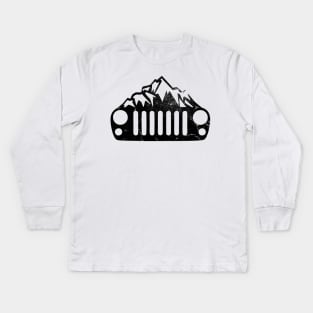 Jeep Grill Vintage Kids Long Sleeve T-Shirt